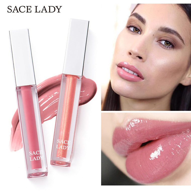 SACE LADY High Shine Lip Gloss Makeup Smooth Buildable Intense Glitter Lip Gloss Beauty Sexy Make Up Moisturizing Cosmetic TSLM2