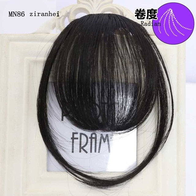 SHANGKE Short Synthetic Bangs Heat Resistant Hair Women Natural Short Fake Hair Bangs Women Hair Pieces