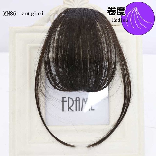 SHANGKE Short Synthetic Bangs Heat Resistant Hair Women Natural Short Fake Hair Bangs Women Hair Pieces