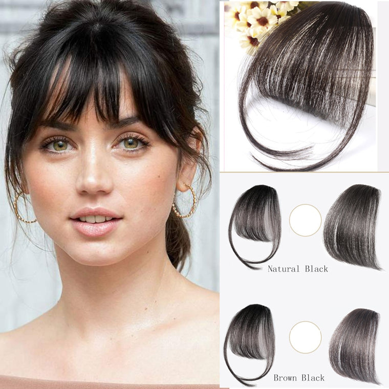 SHANGKE Short Synthetic Bangs Heat Resistant Hair Women Natural Short Fake Hair Bangs Women Hair Pieces