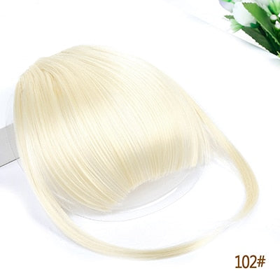 SHANGKE Short Synthetic Bangs Heat Resistant Hair Women Natural Short Fake Hair Bangs Women Hair Pieces